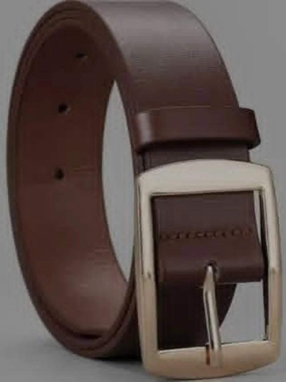 Classic Brown PU Leather Belt with  Buckle